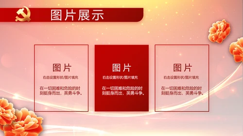 党建党员风采活动展示年年终总结PPT