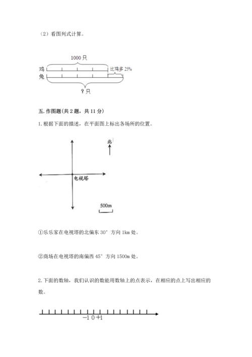 人教版六年级下册数学期末测试卷带答案（b卷）.docx