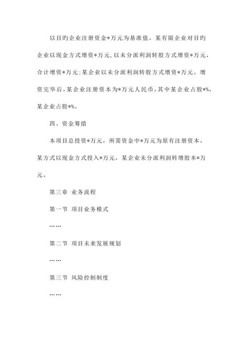 公司增资项目可行性研究报告.docx