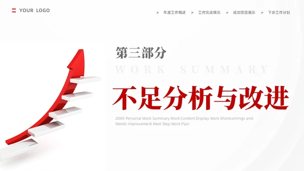 红色大气商务工作总结工作计划PPT