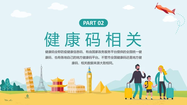 假期旅行疫情出行政策PPT模板
