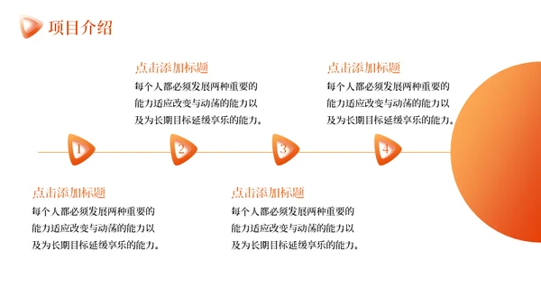 橙色商业计划书通用PPT模板