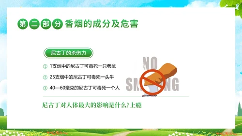 校园禁烟拒绝吸烟拒绝抽烟世界无烟日主题班会PPT