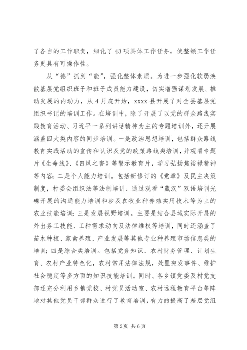 涣散党组织整顿经验交流材料.docx