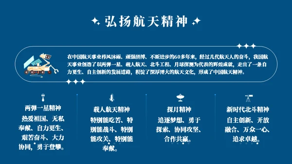 弘扬航天精神载人航天工程通用PPT模板
