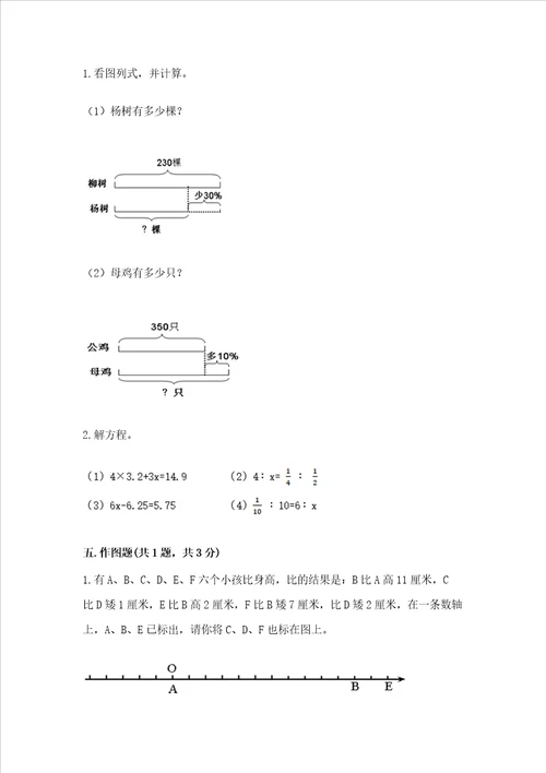 小学六年级下册数学期末测试卷附答案能力提升