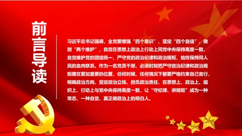 党政严守政治纪律践行两个维护PPT课件