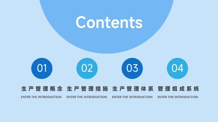 蓝色高级质感生产管理培训PPT模板