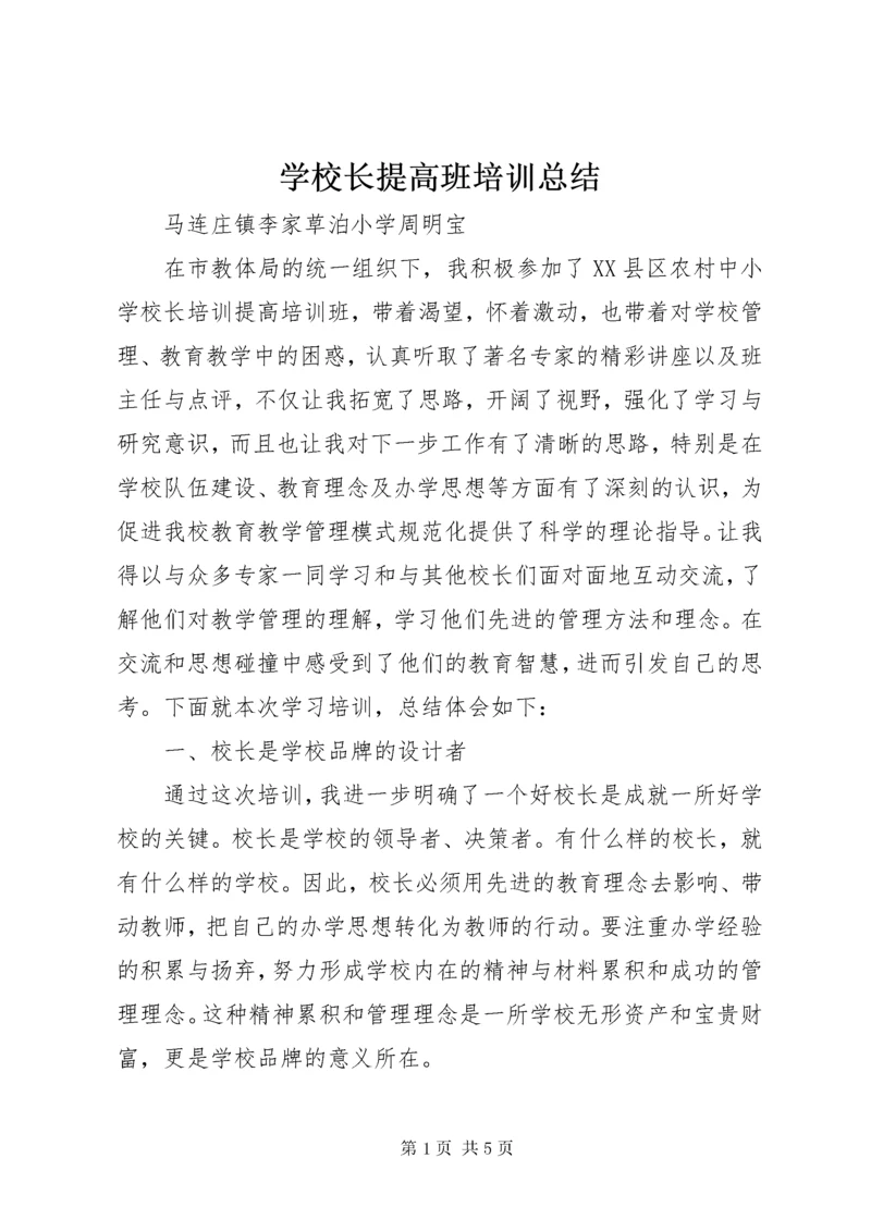 学校长提高班培训总结.docx