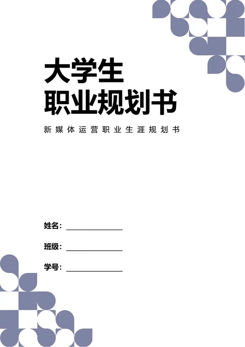 大学生职业生涯规划书