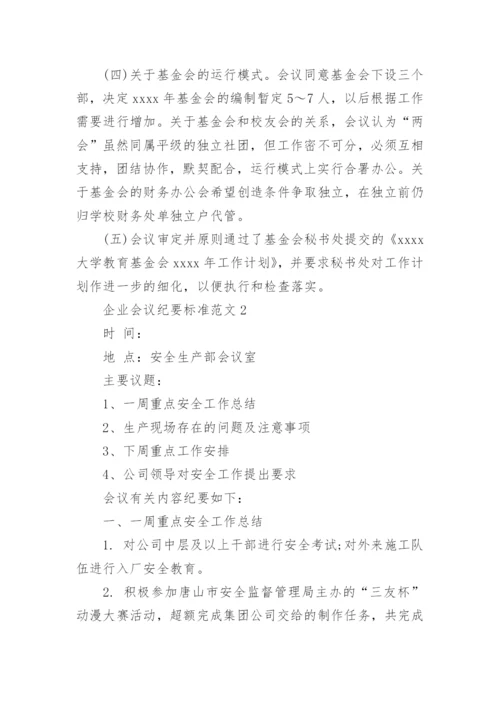 企业会议纪要标准范文.docx