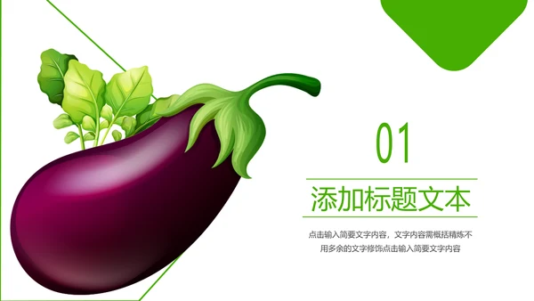 绿色原生态大棚蔬菜果蔬种植基地ppt模板