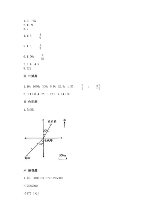 抚松县六年级下册数学期末测试卷a4版.docx
