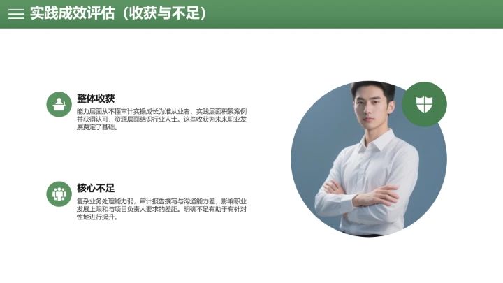 绿色会计学专业大学生职业生涯规划发展展示PPT模版