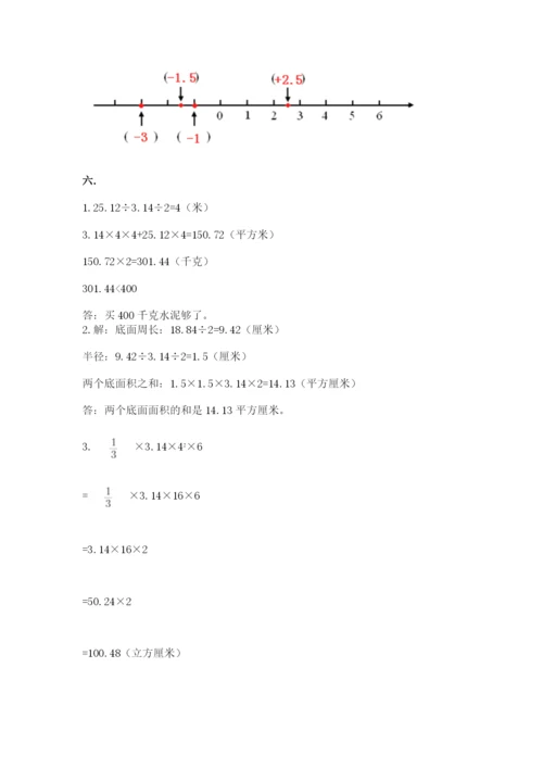 小学六年级数学期末自测题附参考答案（典型题）.docx