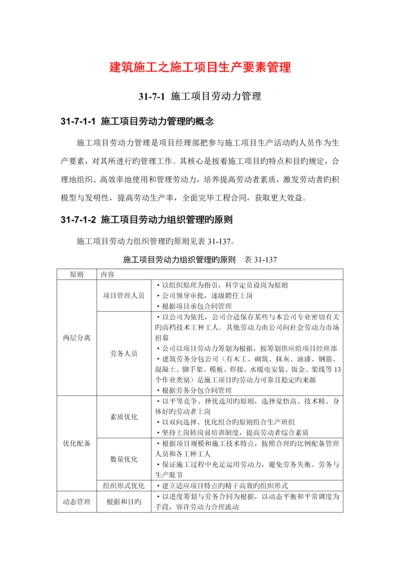 优质建筑综合施工之综合施工专项项目生产要素管理.docx