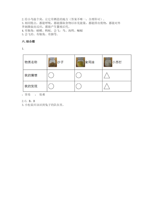 教科版一年级下册科学期末测试卷及参考答案1套.docx