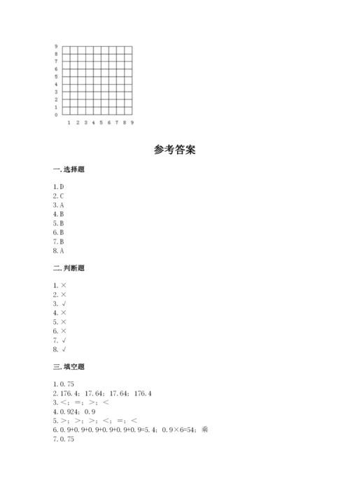 人教版小学五年级数学上册期中测试卷附完整答案【全国通用】.docx