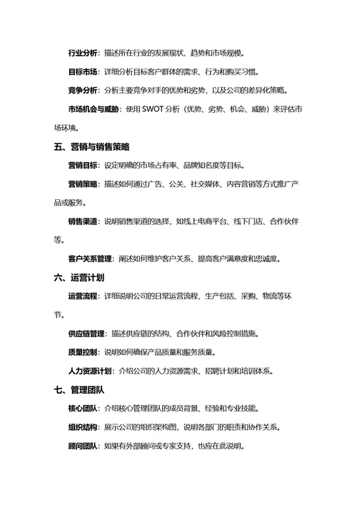 商务风商业产品计划书