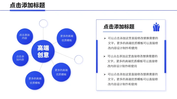 蓝色高端工作汇报总结PPT模板