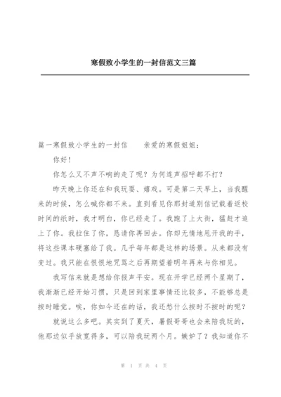 寒假致小学生的一封信范文三篇.docx