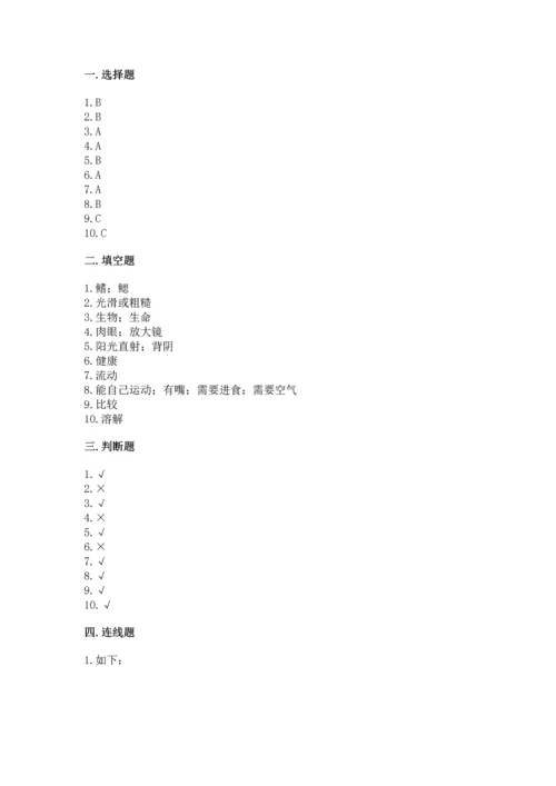 教科版一年级下册科学期末测试卷带答案（最新）.docx