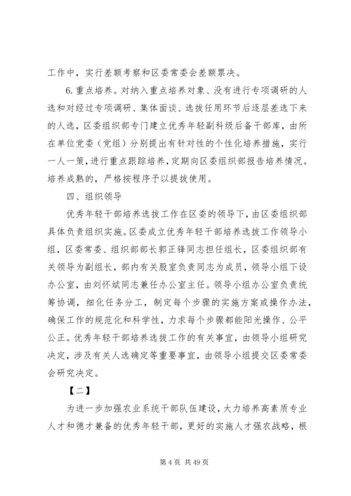 优秀年轻干部培养选拔方案范文10篇.docx