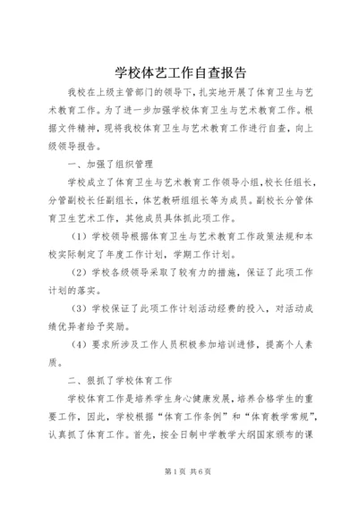 学校体艺工作自查报告.docx