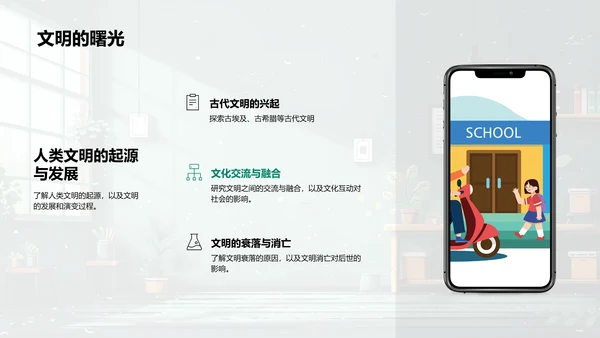 历史课程启动报告PPT模板