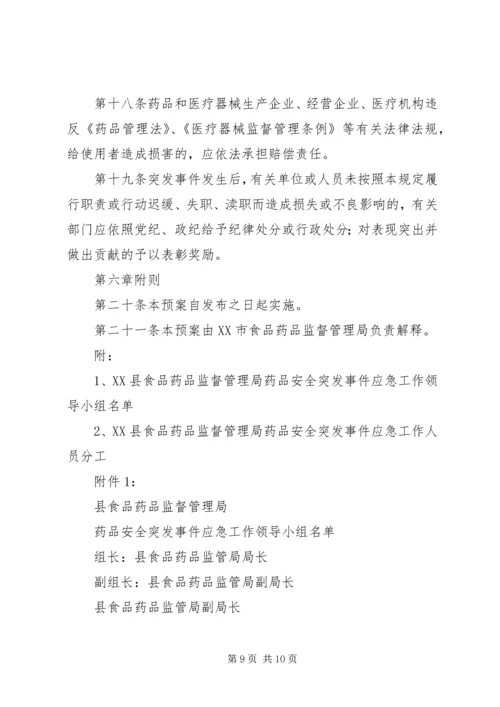 药品安全突发事件应急预案 (7).docx