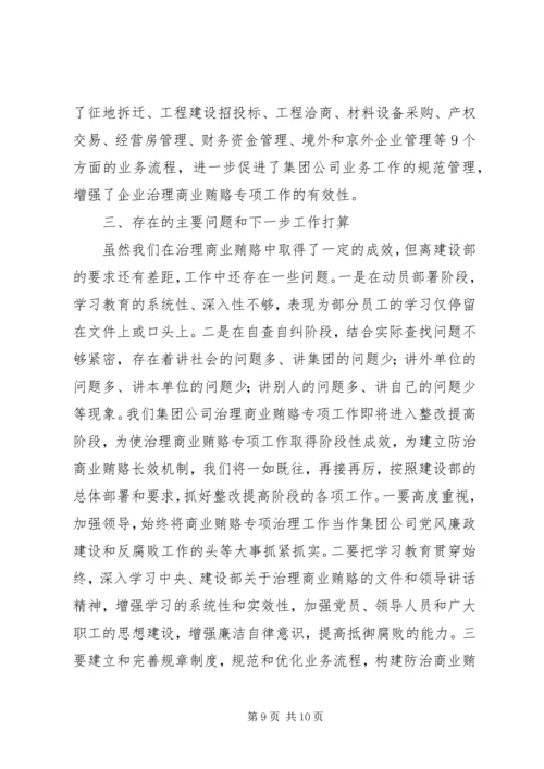 国有企业治理商业贿赂专项工作情况汇报 (6).docx