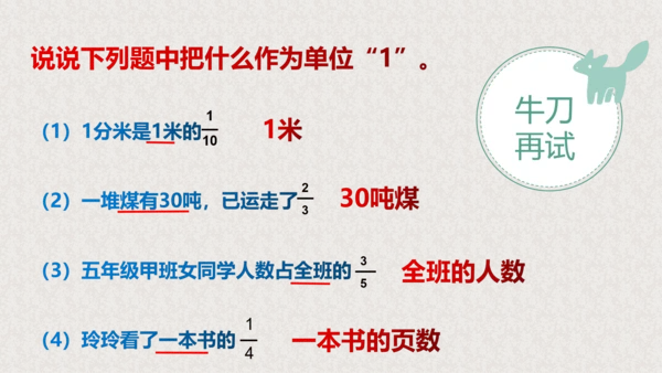 五年级下册数学课件—第四单元《分数的产生和意义》人教版（19张PPT）