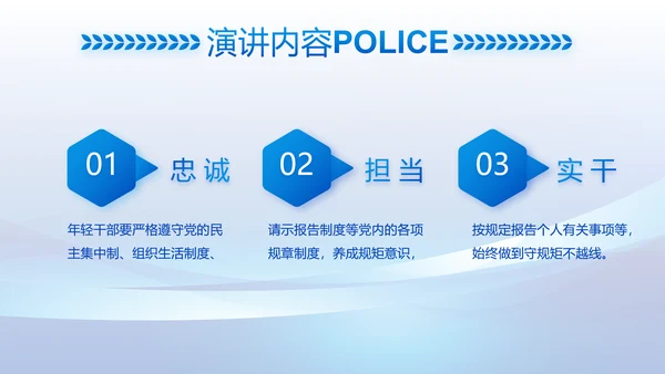 蓝色大气公安警察工作总结计划PPT