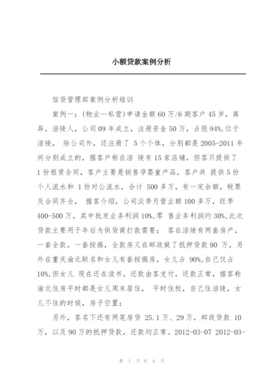 小额贷款案例分析.docx