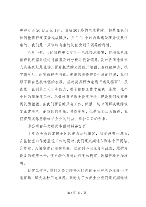 公司青年文明岗申报材料_1.docx