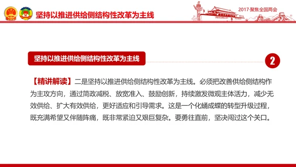 党政大气关注民生聚焦两会党课培训PPT