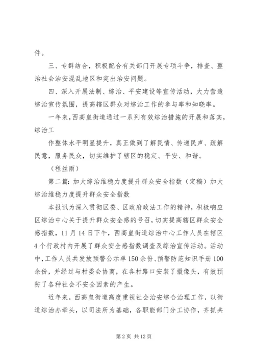 加大综治维稳力度提升群众安全指数.docx