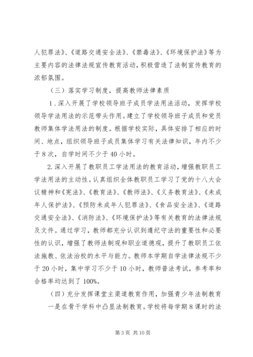 小学七五普法自查汇报.docx