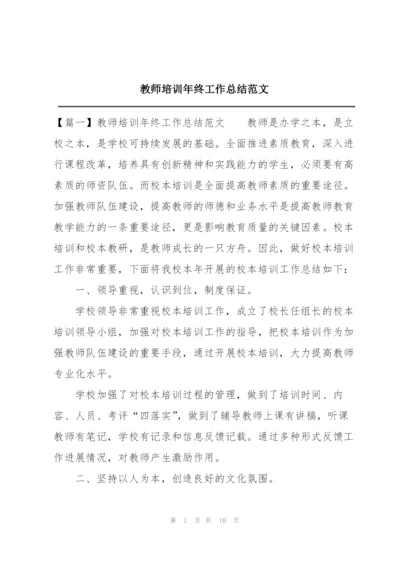 教师培训年终工作总结范文.docx