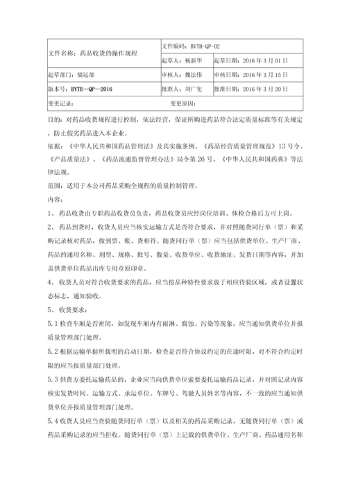 医疗器械生产企业质量管理体系-操作规程.docx