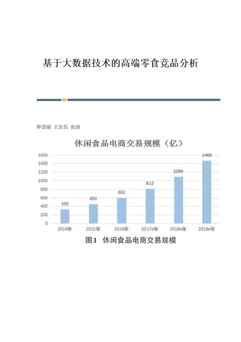 基于大数据技术的高端零食竞品分析