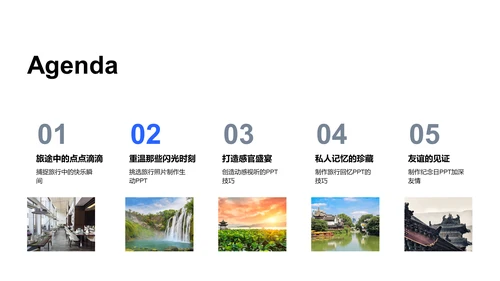 友情旅行纪念专辑PPT模板