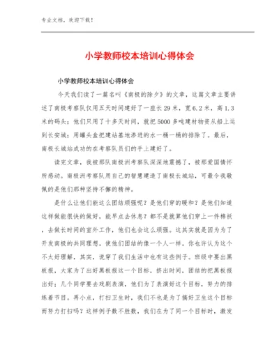 2024年小学教师校本培训心得体会优选范文26篇文档合集.docx