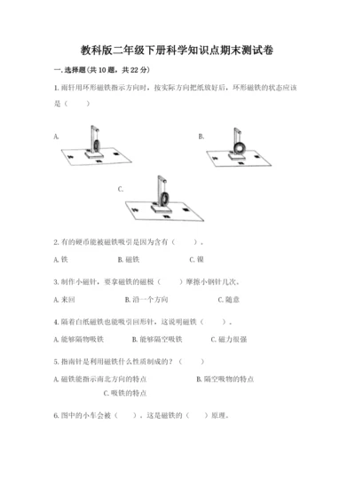 教科版二年级下册科学知识点期末测试卷附参考答案（突破训练）.docx