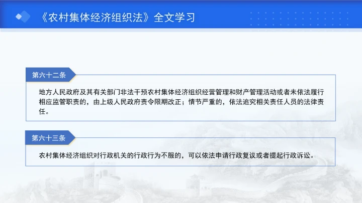 新修订中华人民共和国农村集体经济组织法解读学习PPT