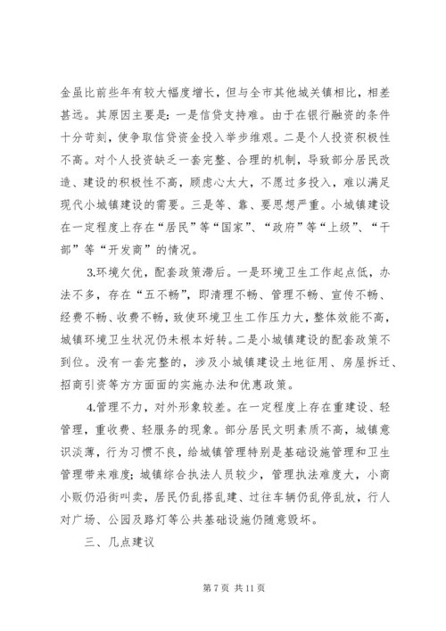 关于×镇小城镇建设的调查与思考.docx