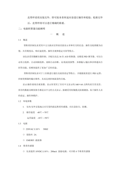 ICS系列电子皮带秤专项说明书.docx