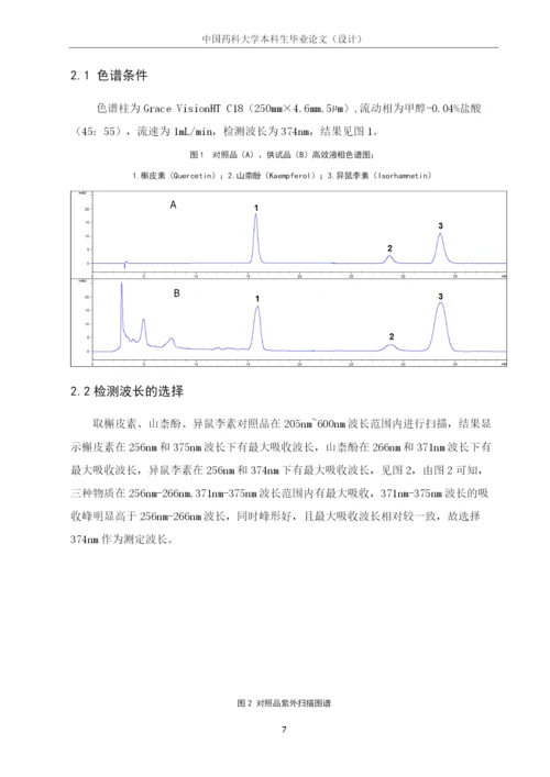 中国药科大学本科毕业论文金线莲总黄酮测定方法的研究.docx