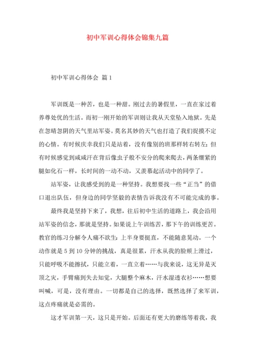 初中军训心得体会锦集九篇（四）.docx