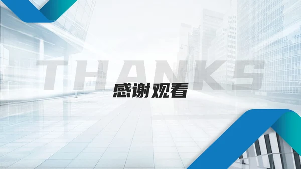 微立体几何风商务通用绸带ppt模板